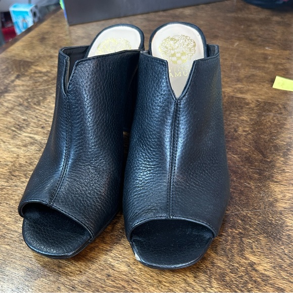 Vince Camuto Black peep toe Leather Heels - Picture 6 of 16